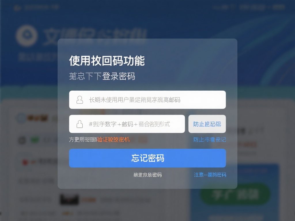 使用找回密码功能
如果您忘记了登录密码，可以点击